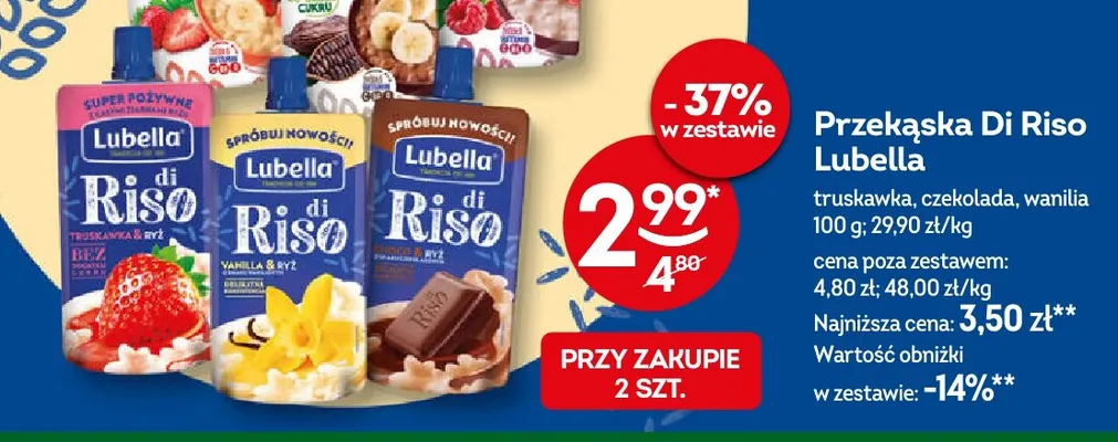 Przekąska Di Riso Lubella wanilia promocja w Żabka