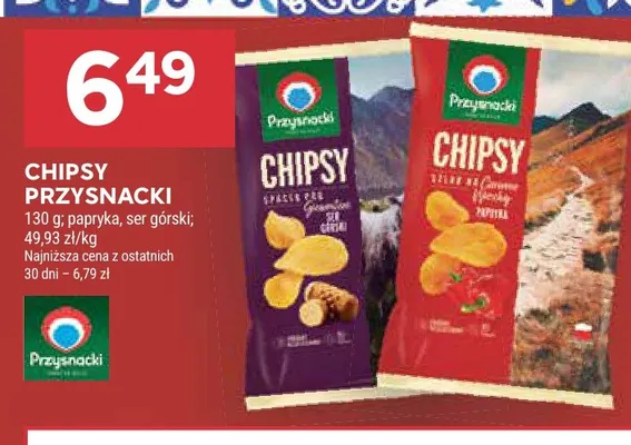 Chipsy Przysnacki papryka promocja w Stokrotka