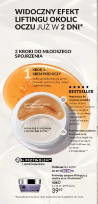 Podwójny program liftingujący okolice oczu Avon Anew Platinum promocja w AVON