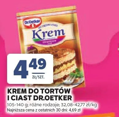 Krem do tortów i ciast Dr.Oetker promocja w Stokrotka