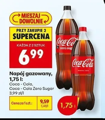 Napój gazowany Coca-Cola Zero Sugar promocja w Biedronka