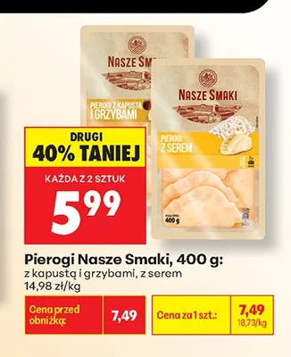 Pierogi z serem Nasze Smaki promocja w Biedronka
