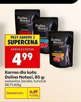 Karma dla kota Dolina Noteci Premium z tuńczykiem promocja w Biedronka