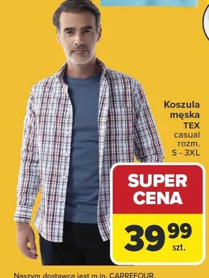 Koszula męska casual promocja w Carrefour
