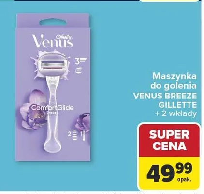Maszynka do golenia Venus Breeze Gillette + 2 wkłady promocja w Carrefour Market