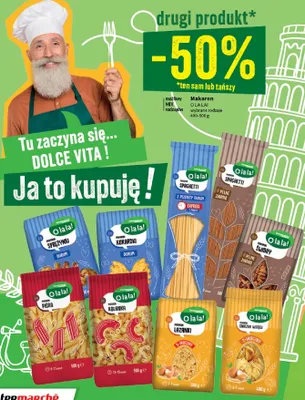 Makaron Kokardki Durum O la la! promocja w Intermarche