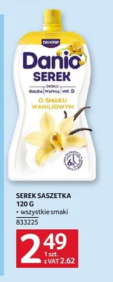 Serek homogenizowany Danio o smaku waniliowym promocja w Selgros