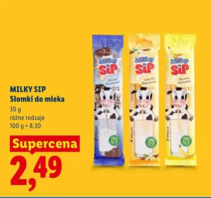Słomki do mleka Milky Sip promocja w Lidl