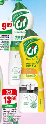 Mleczko do czyszczenia Cif Cleanboost Cream promocja w Dino