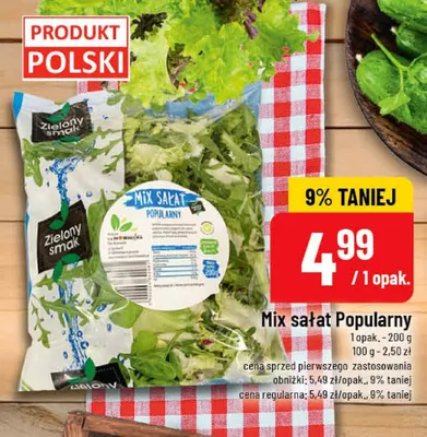 Mix sałat Popularny Zielony Smak polski promocja w POLOmarket