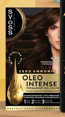 Farba do włosów Syoss Oleo Intense 4-86 czekoladowy brąz promocja w Hebe