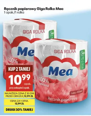 Ręcznik papierowy Giga Rolka Mea promocja w Delikatesy Centrum