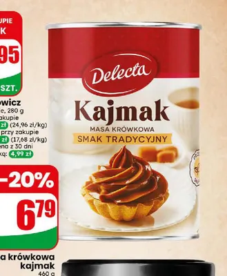 Masa krówkowa kajmak Delecta promocja w Dino