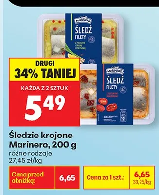 Śledzie krojone różne rodzaje promocja w Biedronka