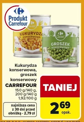 Kukurydza konserwowa promocja w Carrefour