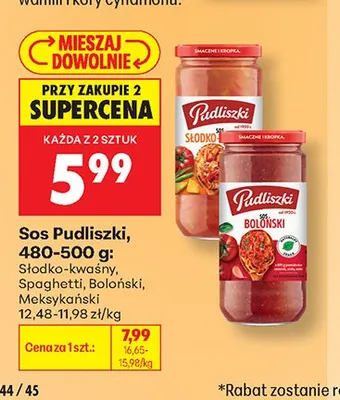 Sos Słodko-kwaśny Pudliszki promocja w Biedronka