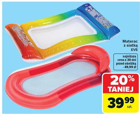 Materac z siatką EVE promocja w Carrefour