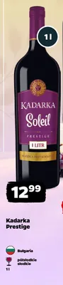 Wino czerwone półsłodkie Kadarka Soleil Prestige bułgarskie promocja w Netto