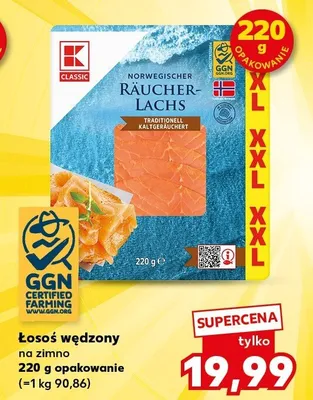 Łosoś wędzony na zimno promocja w Kaufland