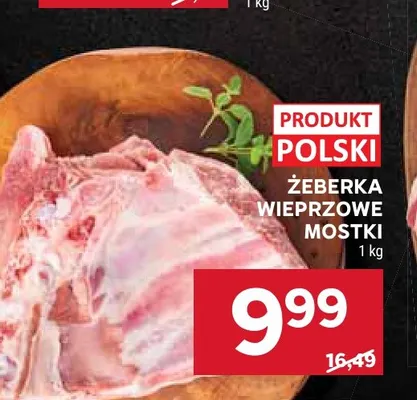 Żeberka wieprzowe paski promocja w Stokrotka