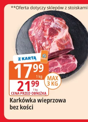 Karkówka wieprzowa bez kości promocja w Leclerc