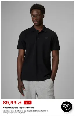 Koszulka polo regular męska 4F promocja w 4F