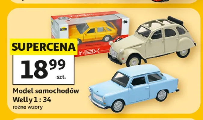 Model samochodów Welly 1:34 promocja w Auchan