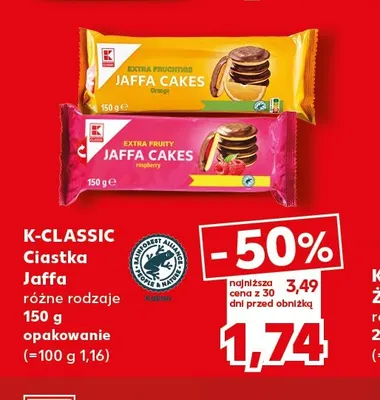 Ciastka Jaffa Raspberry K-Classic promocja w Kaufland