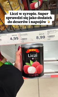 Liczi w syropie MK promocja w Aldi