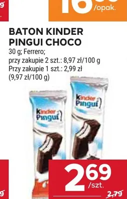 Baton Kinder Pingui Choco promocja w Stokrotka