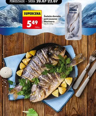 Ryba świeża dorada patroszona Marinero promocja w Biedronka