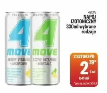 Napój izotoniczny 4Move active vitamins + minerals promocja w Tomi Markt