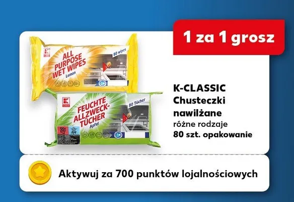 Chusteczki nawilżane, różne rodzaje promocja w Kaufland