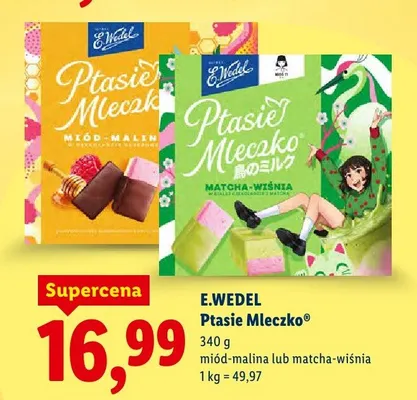 Ptasie Mleczko miód-malina promocja w Lidl
