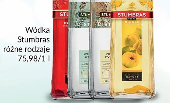 Wódka Stumbras różne rodzaje promocja w Prim Market