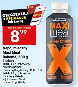 Napój mleczny maxi meal promocja w Twój Market