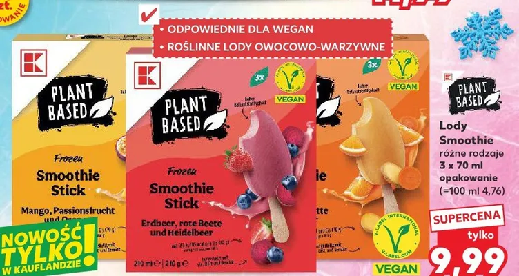 Lody Smoothie różne rodzaje promocja w Kaufland