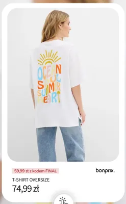 T-shirt oversize Bonprix promocja w bonprix