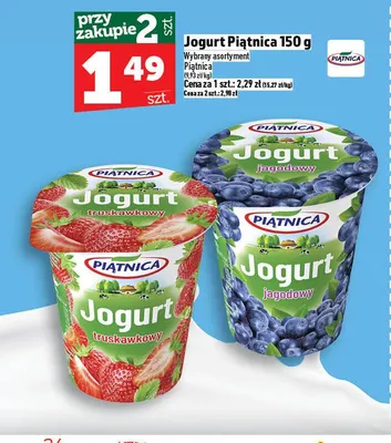 Jogurt Piątnica promocja w TOPAZ