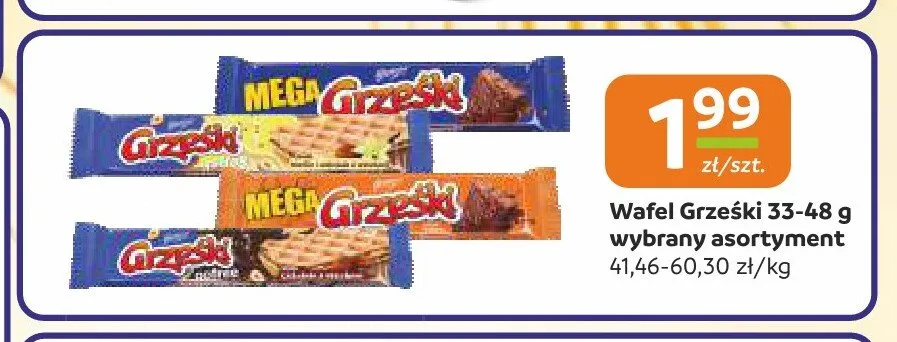 Wafel Grześki Mega Bez Cukru promocja w Społem Częstochowa