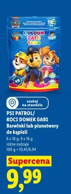 Barwinki do kąpieli Koci Domek Gabi promocja w Lidl