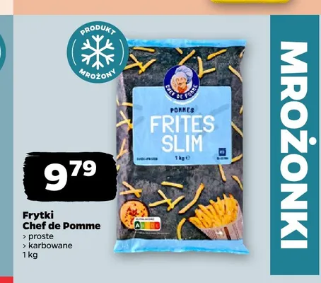 Frytki proste Chef de Pomme promocja w Netto