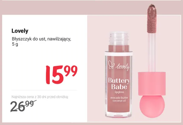 Błyszczyk do ust nawilżający Lovely promocja w Rossmann
