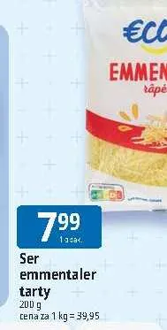 Ser emmentaler tarty Eco+ promocja w Leclerc