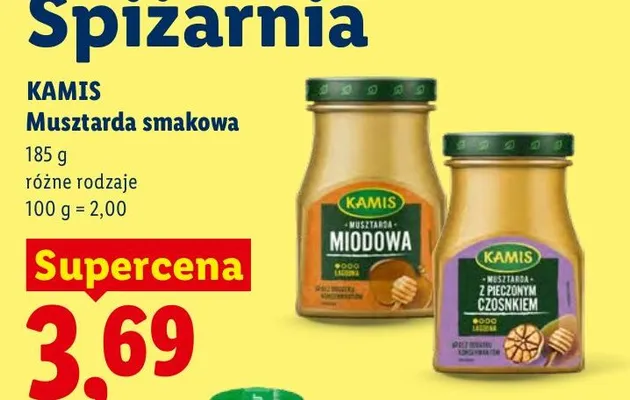 Musztarda z pieczonym czosnkiem Kamis promocja w Lidl
