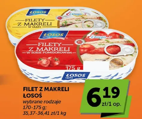 Filety z makreli w sosie pomidorowym Łosoś Ustka promocja w Euro Sklep