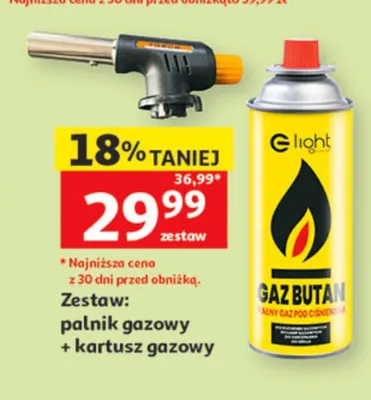 Zestaw: palnik gazowy + kartusz gazowy E light promocja w Auchan