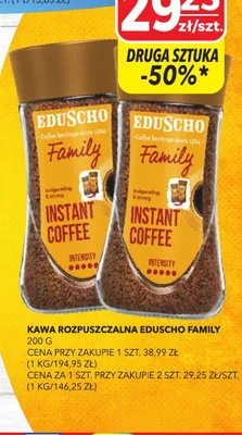 Kawa rozpuszczalna Eduscho Family promocja w Top Market