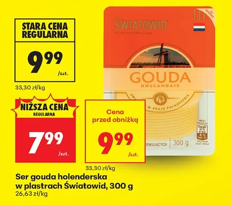 Ser gouda holenderska w plastrach Światowid promocja w Biedronka