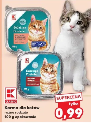 Karma dla kotów różne rodzaje promocja w Kaufland